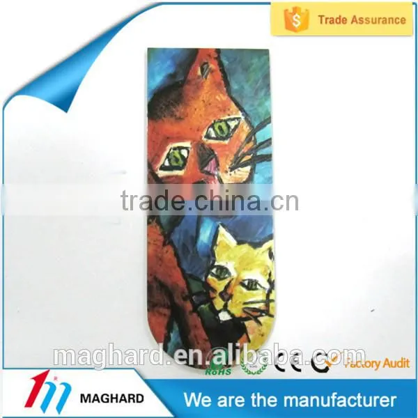 China manufacturer wholesale custom folding magnet bookmark , neccessary stationery for students