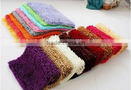 Bathroom door mat with anti-slip base