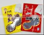 half aluminum foil and half transparent stand up pouch with ziplok