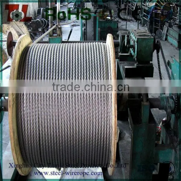 Factory supply 304 1x7 stainless steel wire rope