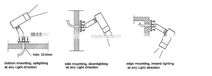 LED spotlightLED adjustable aluminum 2w LED jewelry showcase lighting counter spotlight