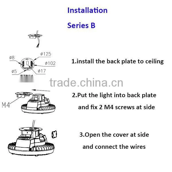 5 years warranty Samsung leds 100W led high bay light with meanwell driver