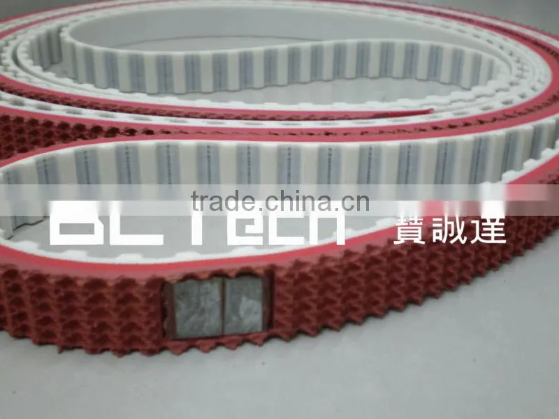 Timing belt with rubber,rubber grip & irons