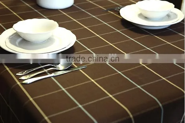 Wholesale Waterproof linen cotton fabric cheap Printed table cloth for home