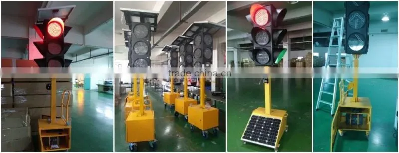 Wholesale kutuo 300mm solar powered portable led temporary traffic light with factory price
