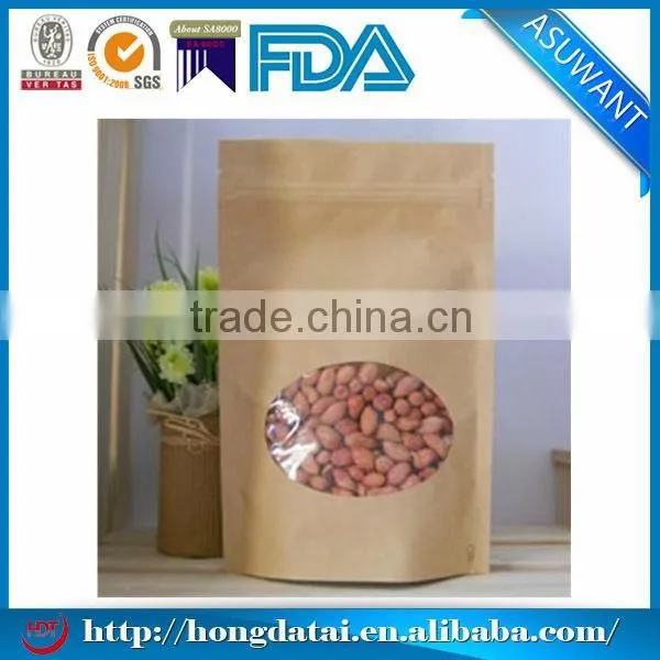 FDA certificated custom food brown packaging paper bag