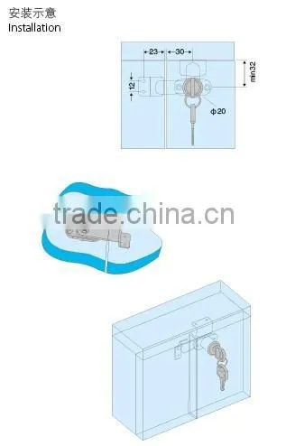 High quality zinc alloy die-cast housing and cylinder hardware fitting apartment post cabinet cam lock