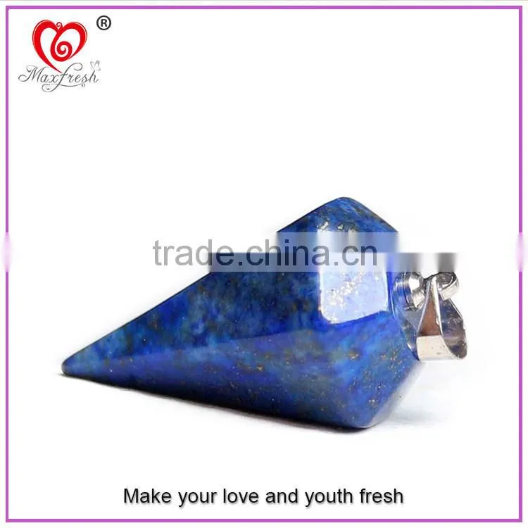 Fashion Pendant Necklace Customized Gemstone Beads New Elegant Natural Rock Crystal Cone-Shaped Pendants, Semi Precious Pendants