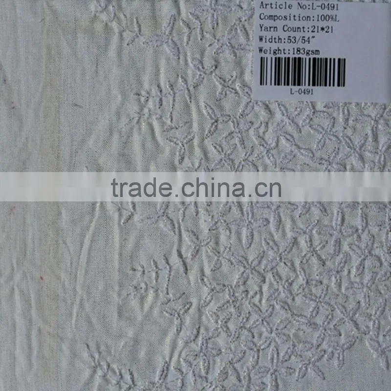 21*21 pure linen embroidery fabric