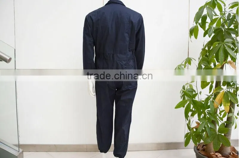 Wholesale smocked clothing boiler suits poly cotton mix fabrics anti-static rip stop safety men's industrial work coverall