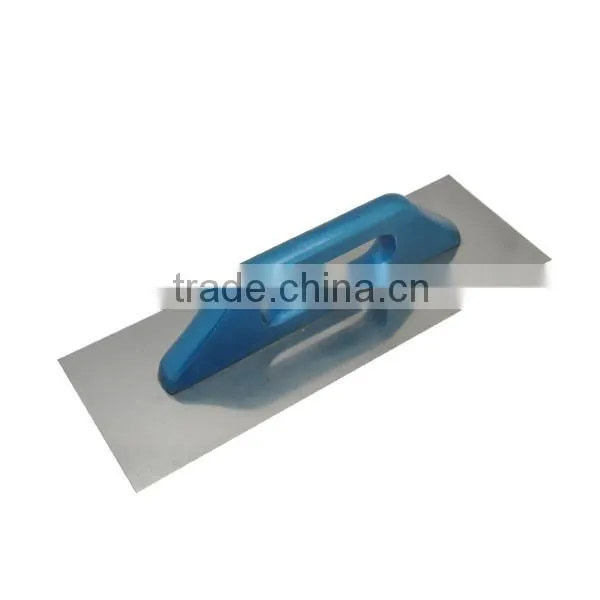 480mm Plastering trowel with Silver Blue Wooden Handle , Cement Trowel
