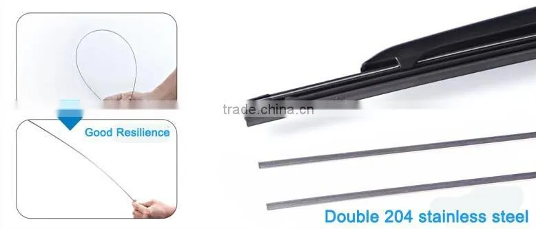 Multi-clip hybrid type car accessories windshield wiper blade with elasic steel backbone