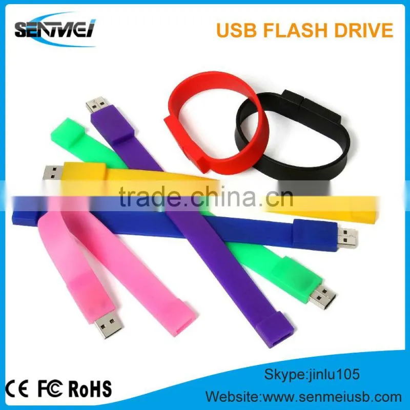 Usb flash drives bulk cheap,silicone bracelet usb flash drive