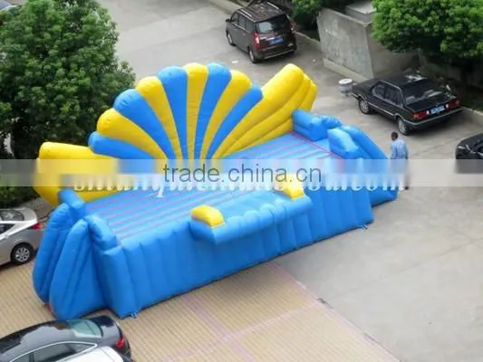 Gaint Outdoor inflatable floating obstacle with frame pool