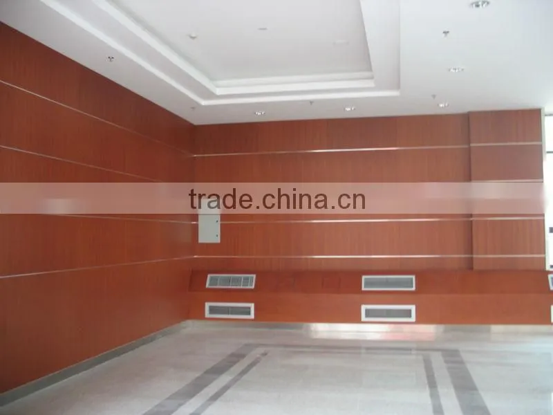 green decorative wooden grooved acoustic panels