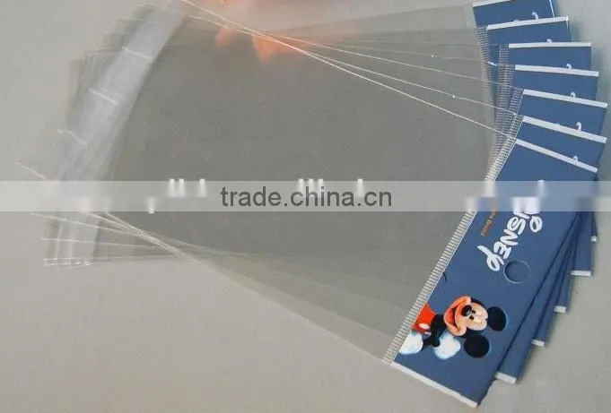 bopp die cut plastic bags/clear bags