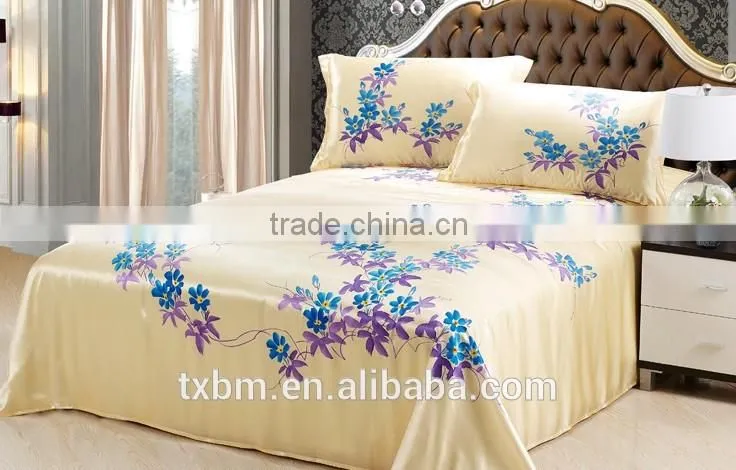 2015 4 pieces 100% silk bedding sets 16 momme