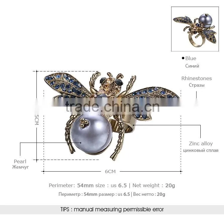 rings jewelry golden ong bee accessory men's ring made in china