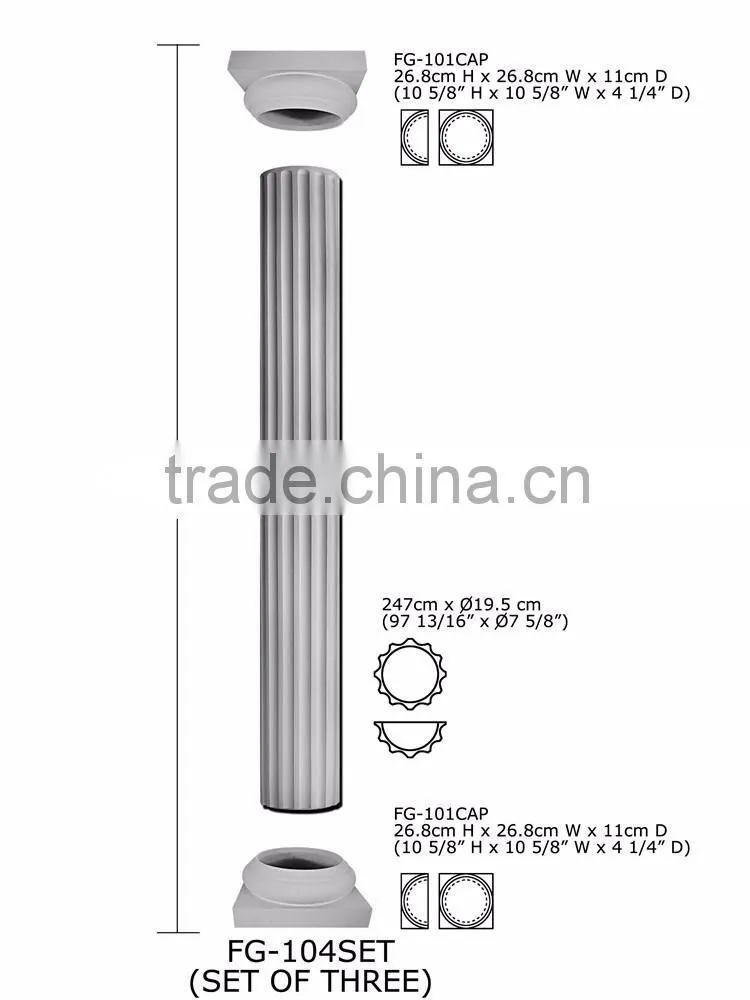 Good price high quality pu beautiful luxury sale polyurethane decorative roman columns