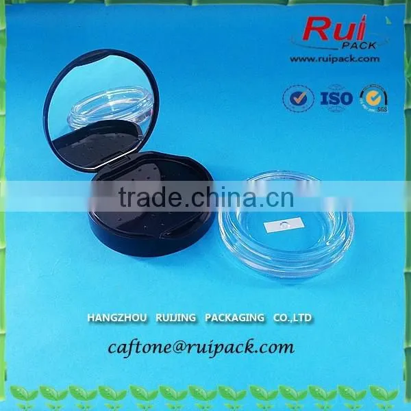 Mini cute compact powder cases with mirror, fashion rose shape empty cosmetic makeup compact powder case