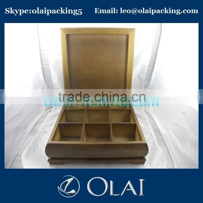 wholesales wood make up box with mirror