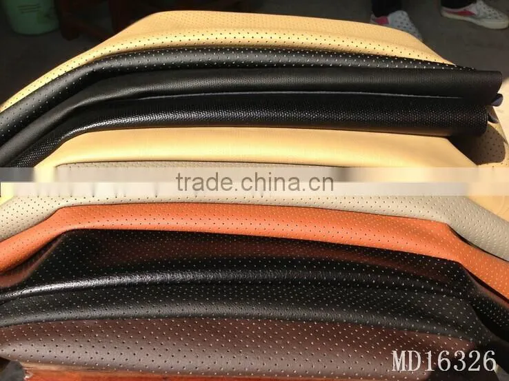 Pu punched leather for car seat upholstery