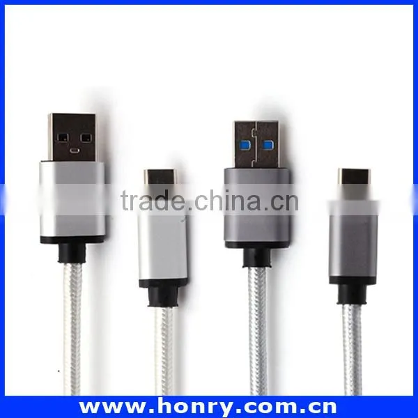 OEM/ODM nylon braided type c 3.1 usb date charger and sync cable
