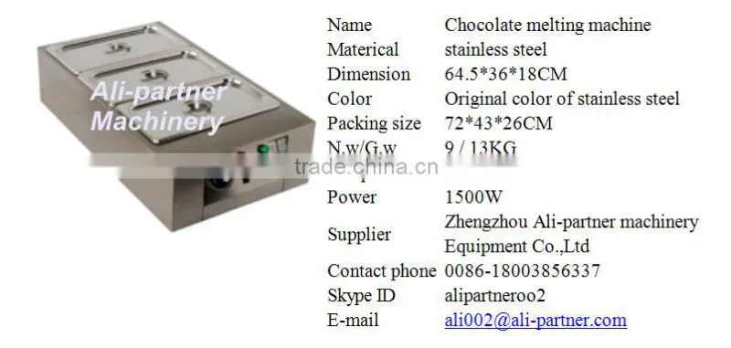 Small chocolate melting machine