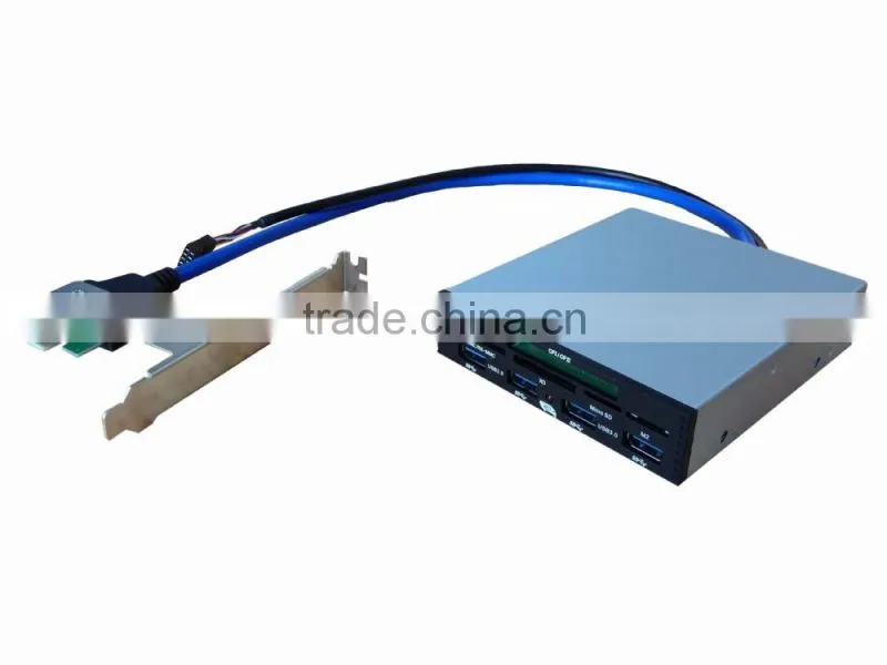 PCI-E 3.5" Internal Multi Memory Card Reader with 4 USB 3.0 Ports Combo HUB