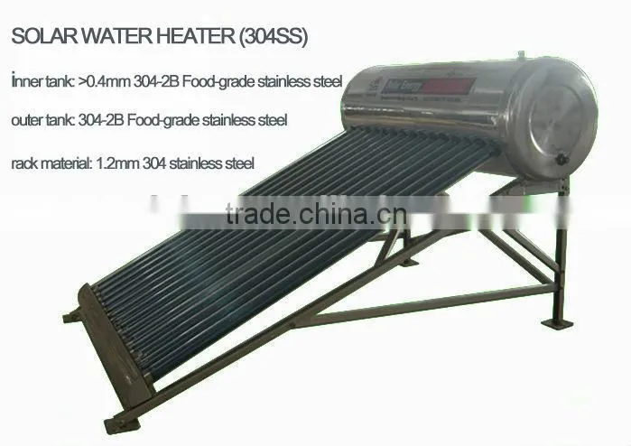 vacuum tube solar energy water heater for home use (direct solar system)