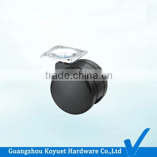 KOYUET Plate Black High Quality Nylon Castor Wheel For Wheelchair