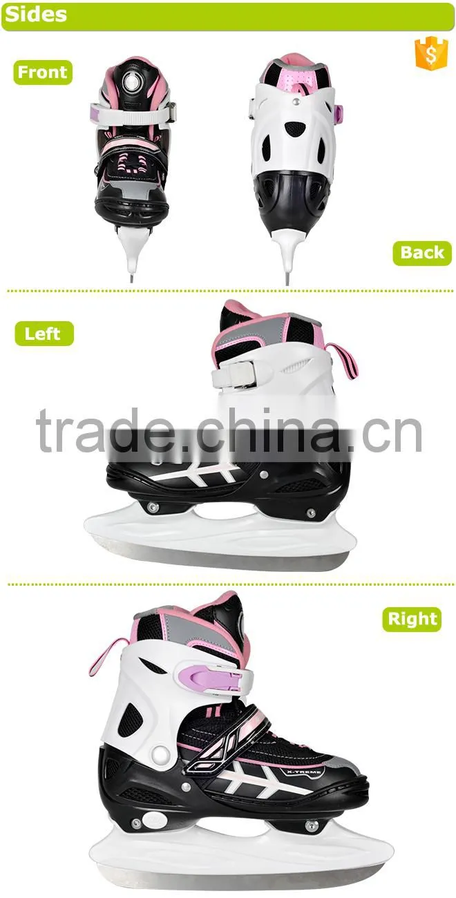 Fast-speed new ice hockey , durable adjustable ice skate for kids , ice hockey with quality ice blade