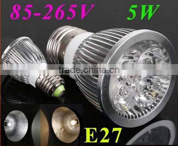 85~265V 5W GU10/E27/G5.3 LED lamp light Spotlight White/Warm whiteLed Lighting