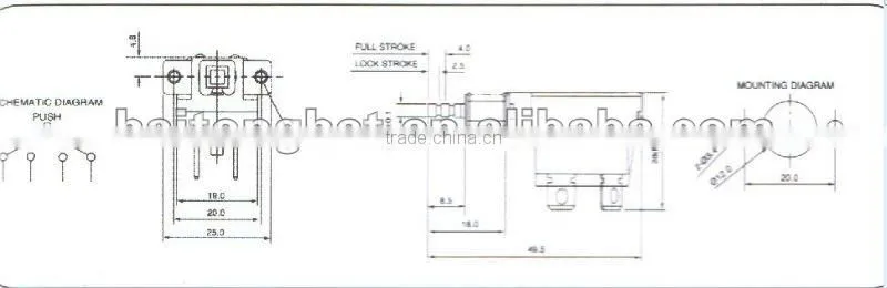 Power Switch push switch KDC-A04