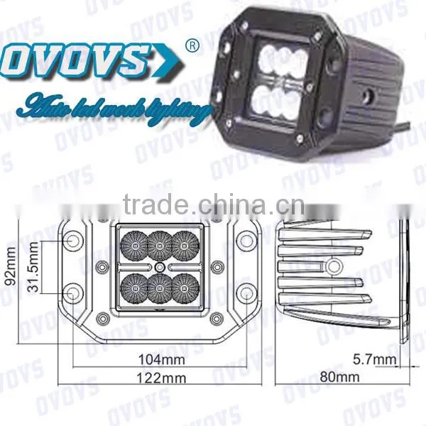 2014 New product! 18w led work light for truck 12v offroad/driving light led 3w/pc auto light