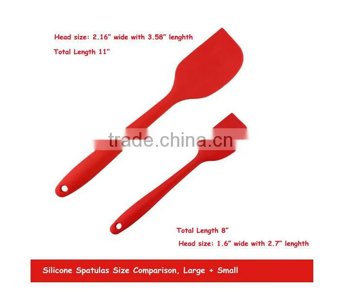 Eco-friendiy Silicone Spatula Set Heat Resistant Cooking Baking Utensils silicone spatula set