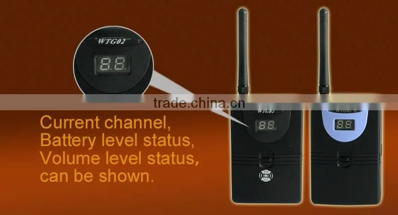 TP-Wireless Tour Guide System for Church, Simultaneous Translation, Meeting, Museum Visiting 1 transmitter 5 Receivers