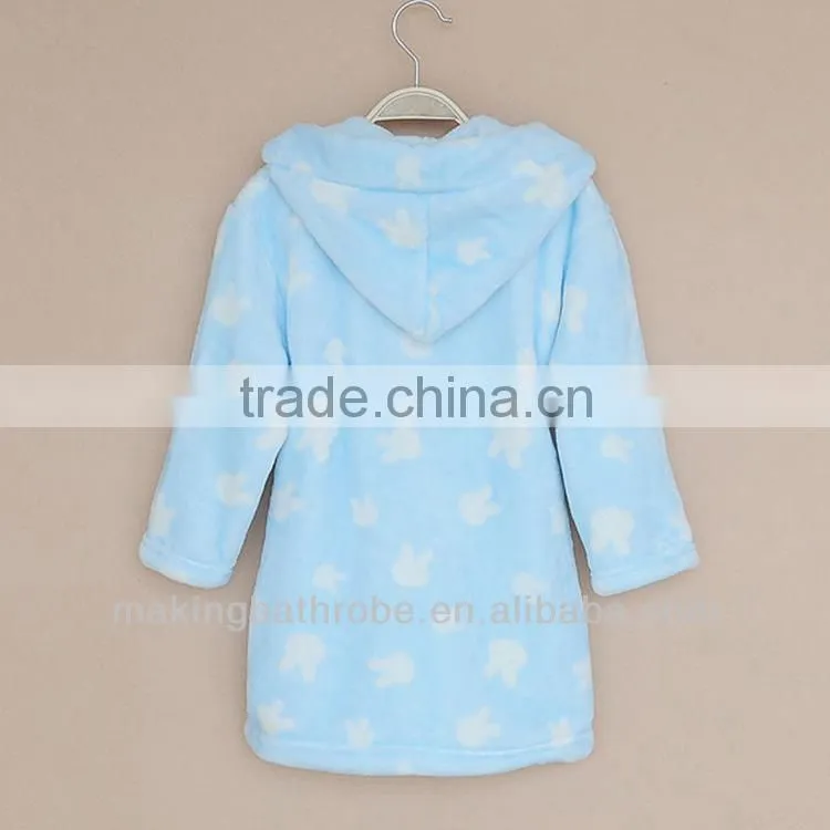 baby toddler printed pattern hooded bathrobe