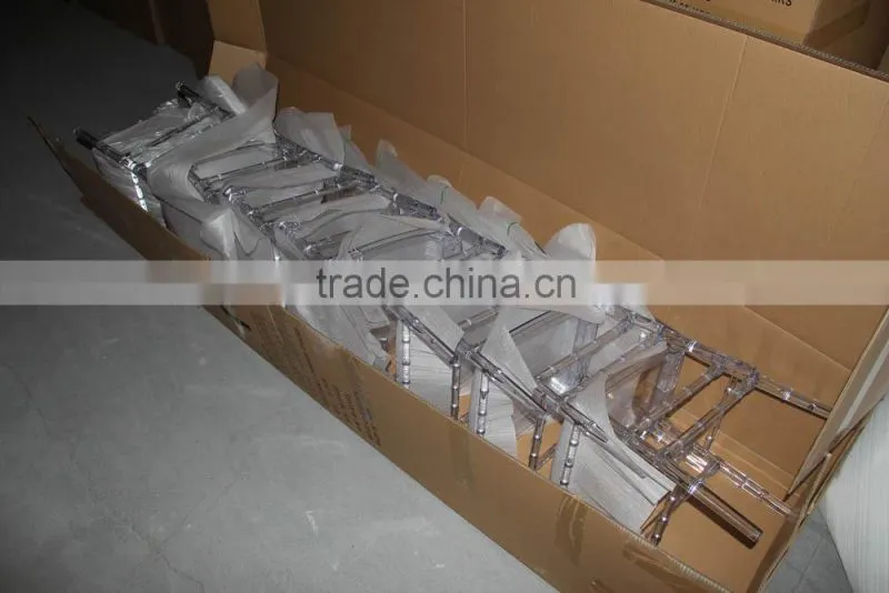 High quality crystal monobloc clear resin chiavari chair