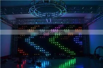 2015 China size 2*3m+1*2m china led video curtain led display wall hot video