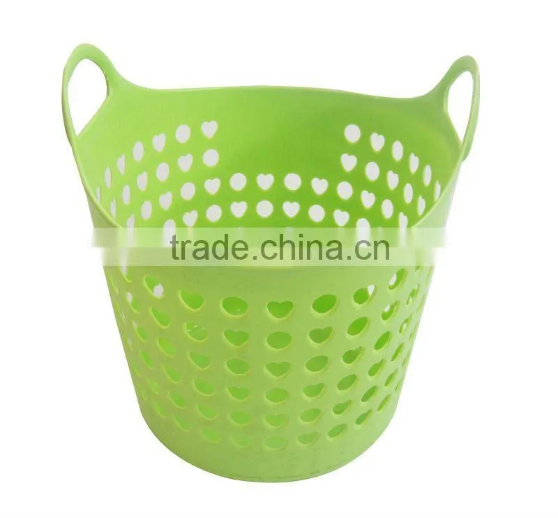 big size plastic laundry basket with holder