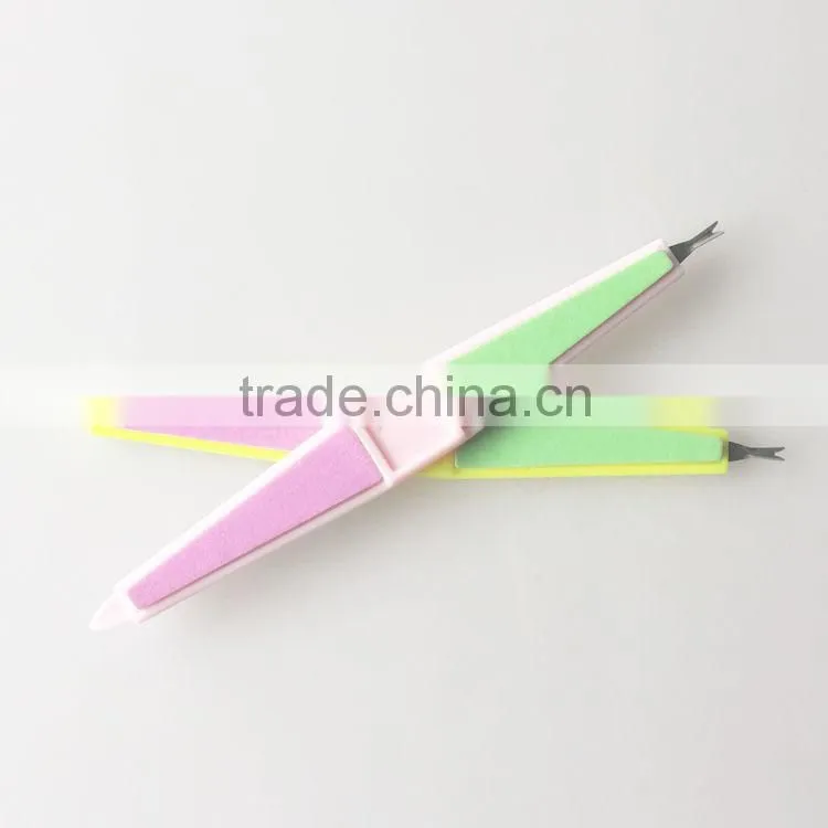 OEM custom 4 way sponge block neon nail polish buffer beauty 4 sides buffer block nail shining file buffer factory