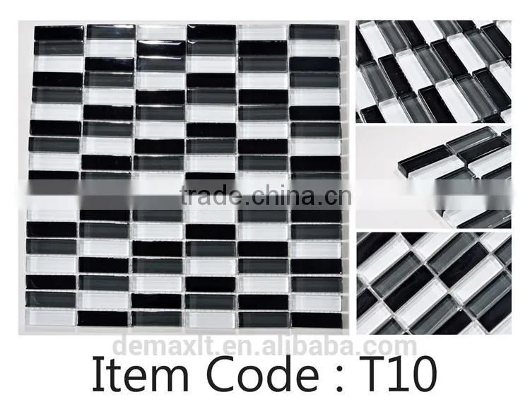 DBDMC cheap black irregular crystal glass mosaic for swiming pool