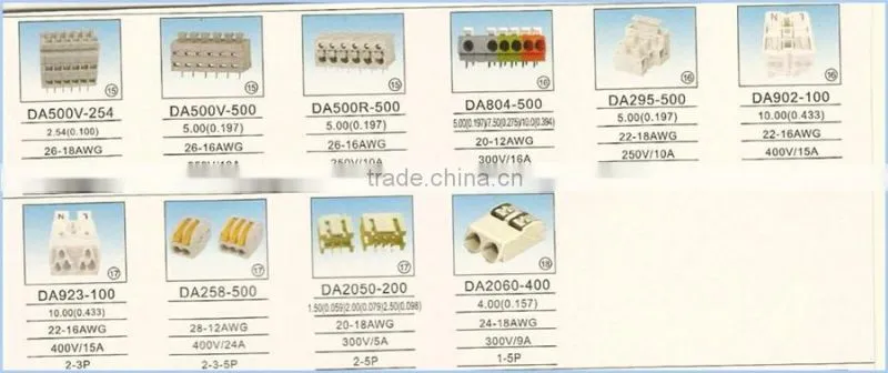 Factory price 4.00MM Germany terminal block with fast Surface Mount Pcb Terminal blocks with push-buttons