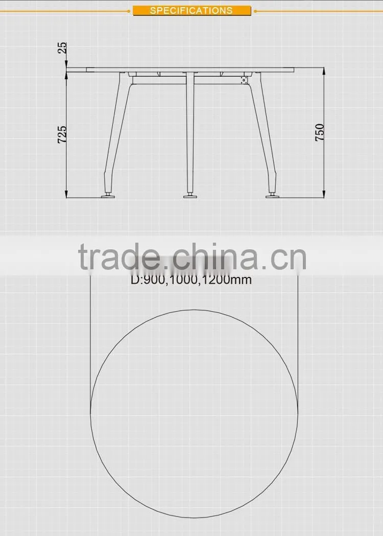 MDS Melamine Faced Chipboard PVC Edge Office Table Accessories