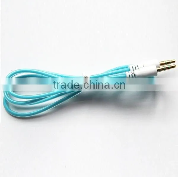 wholesale lighting wire audio cable with 3.5mm glod jack