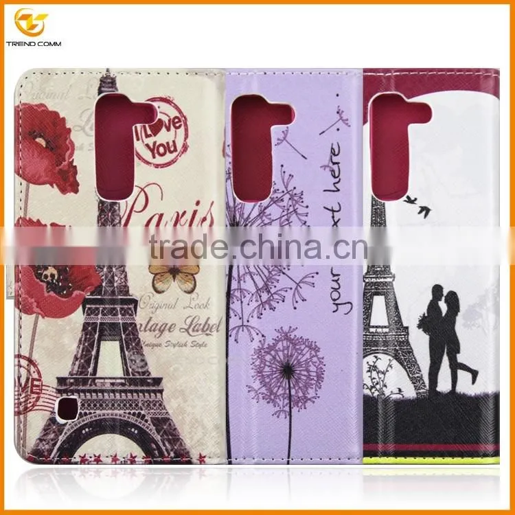 wholesale High quality flip leather cover case for LG Q10