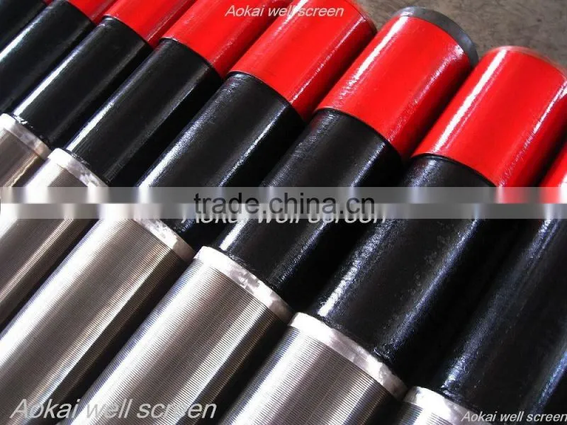 Factory!stainless steel 304 deep well pipe based wedge wire johnson well screen and filter