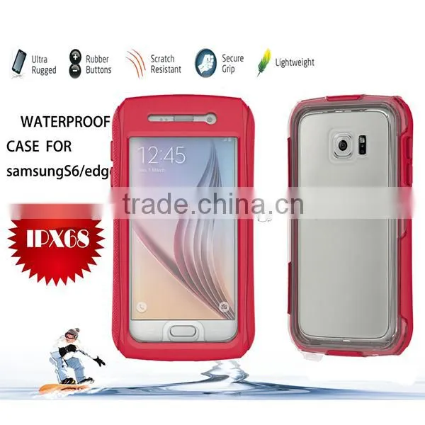 Waterproof for Samsung Galaxy S6 S6 Edge Case With Button