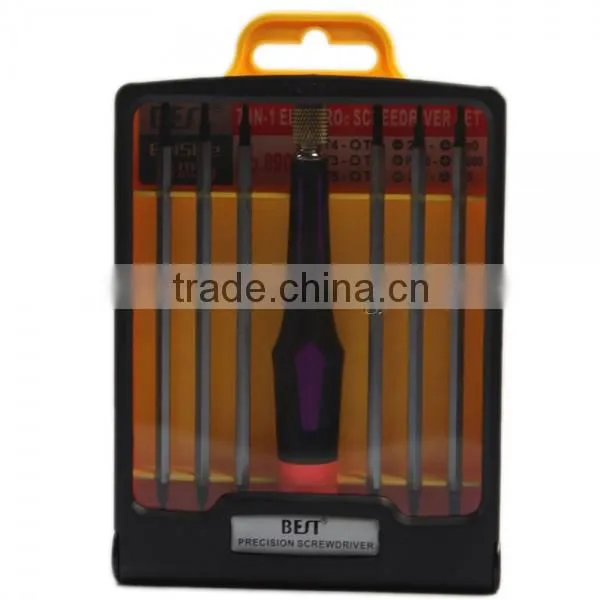 BEST-8903 7 in-1 Multi-functional Mini Pocket Repair Flat and Star Precision Screwdriver Set
